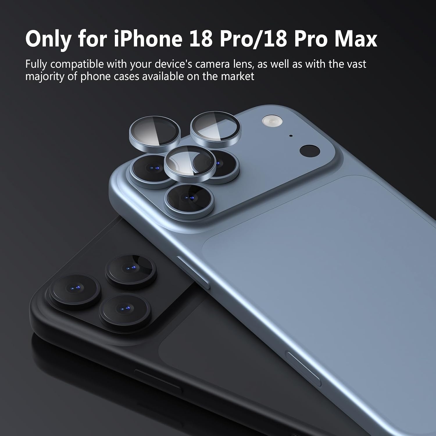 image:imageTENOC Camera Lens Protector for iPhone 18 Pro amp 18 Pro Max SilverBlue