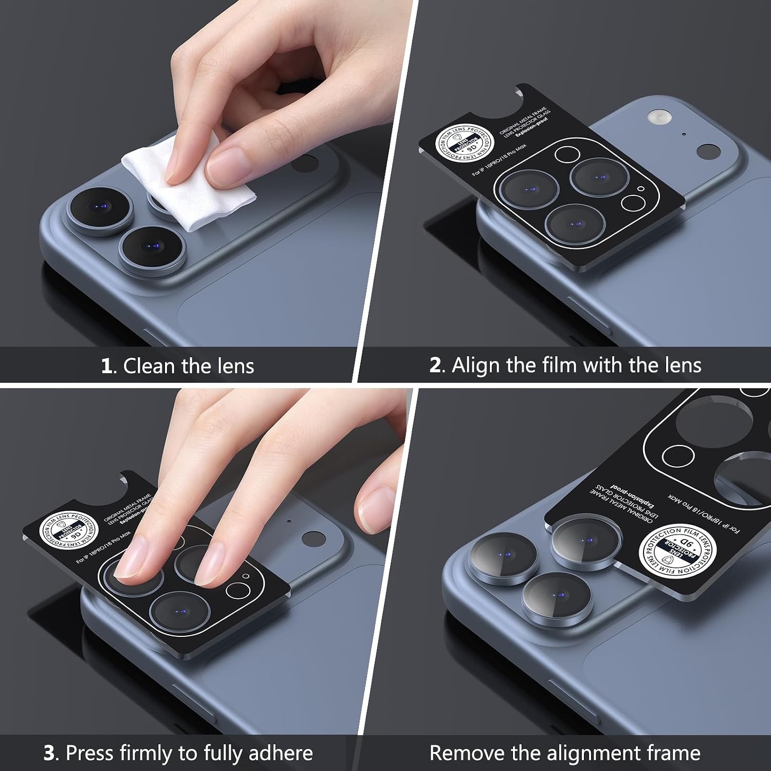 image:imageTENOC Camera Lens Protector for iPhone 18 Pro amp 18 Pro Max SilverBlue