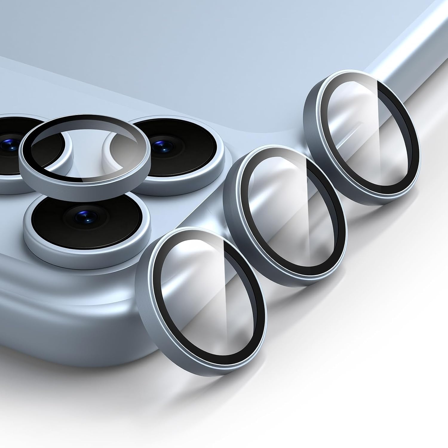 image:imageTENOC Camera Lens Protector for iPhone 18 Pro amp 18 Pro Max SilverBlue