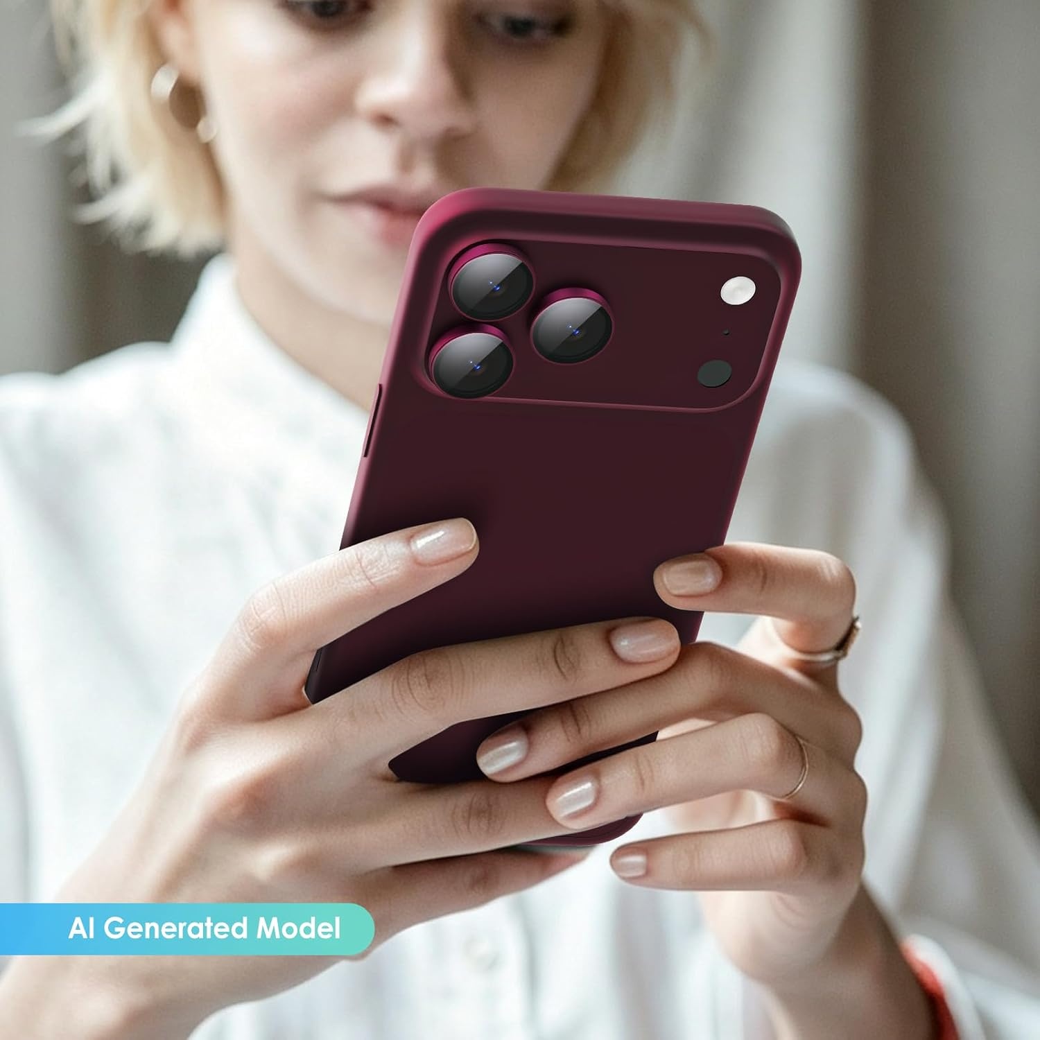 image:imageTENOC Camera Lens Protector for iPhone 18 Pro amp 18 Pro Max SilverRed