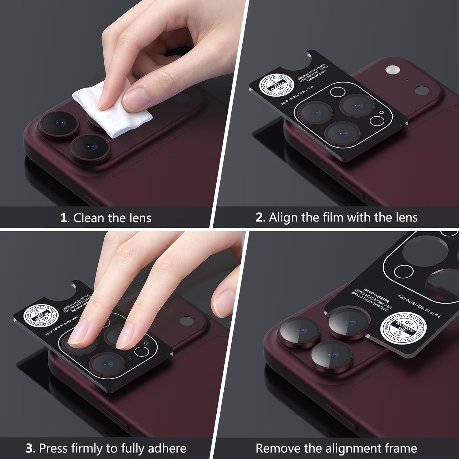 image:imageTENOC Camera Lens Protector for iPhone 18 Pro amp 18 Pro Max SilverRed