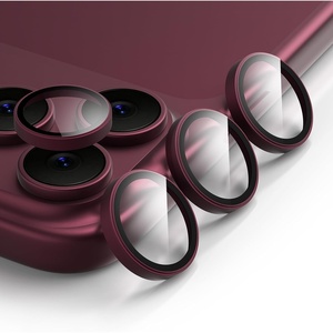 TENOC Camera Lens Protector for iPhone 18 Pro & 18 Pro Max, Silver(Red)