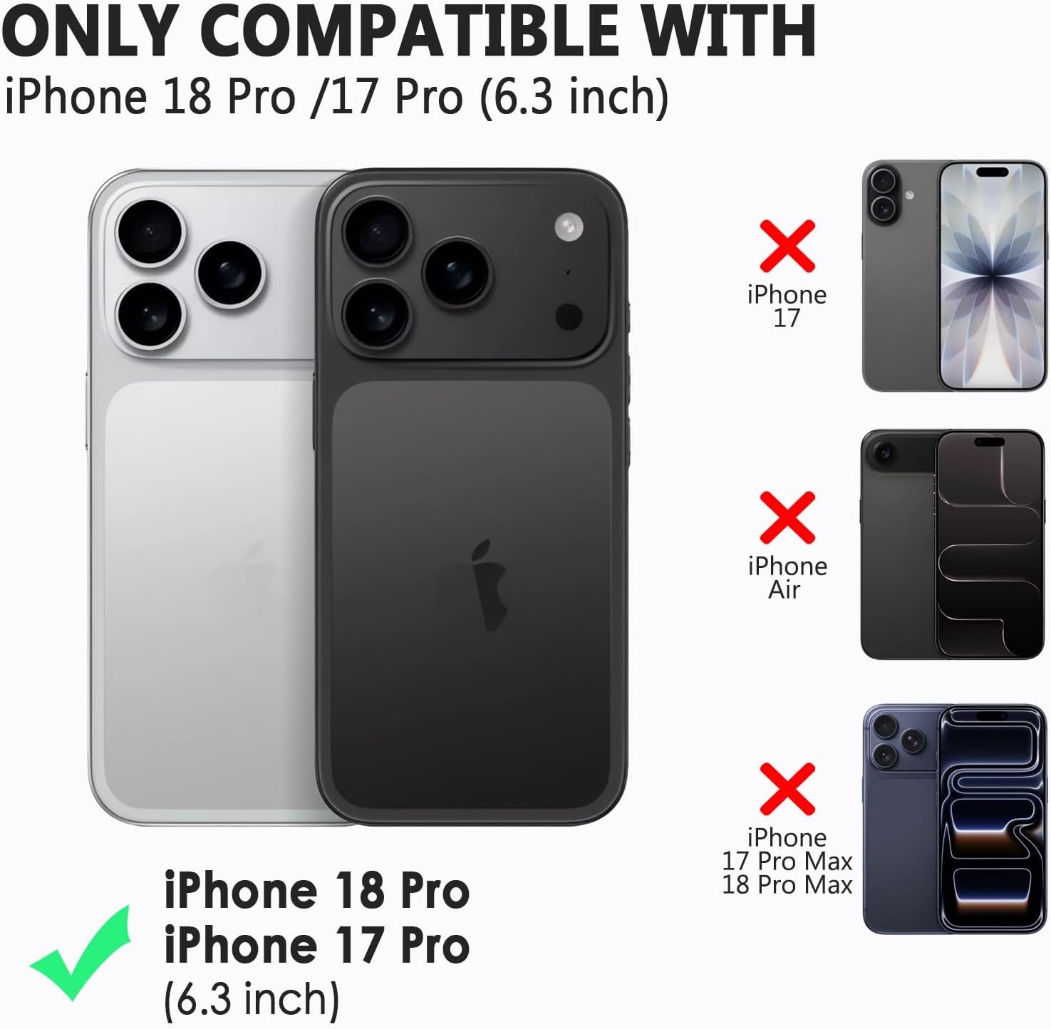 image:imageTENOC Phone Case Compatible with iPhone 17 Pro amp iPhone 18 Pro 63 InchClear Glitter