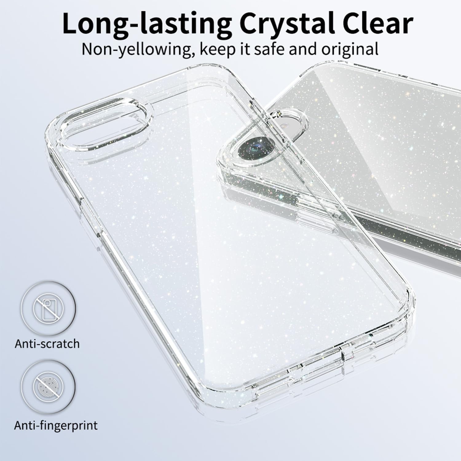 image:imageTENOC Phone Case Compatible with iPhone 17 Pro amp iPhone 18 Pro 63 InchClear Glitter