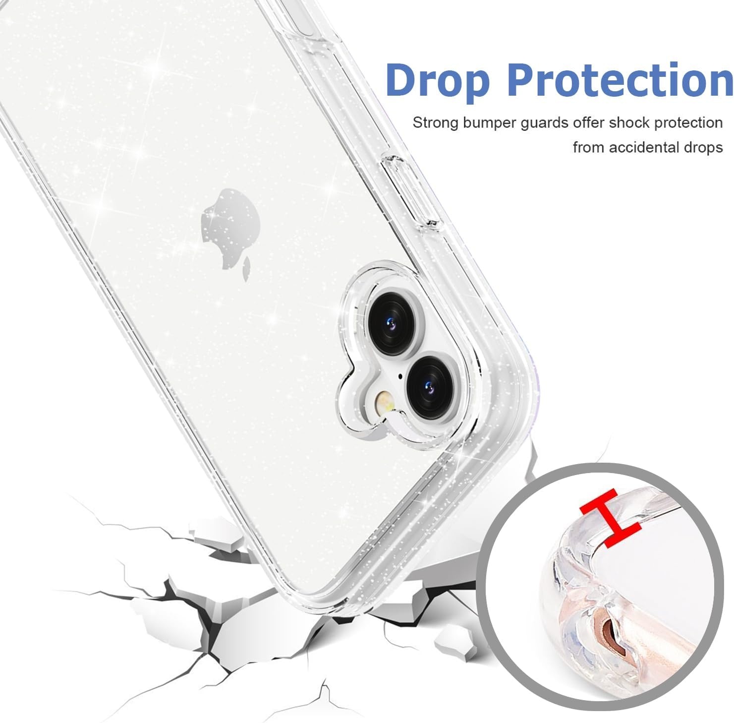 image:imageTENOC Phone Case Compatible with iPhone 17 Pro amp iPhone 18 Pro 63 InchClear Glitter