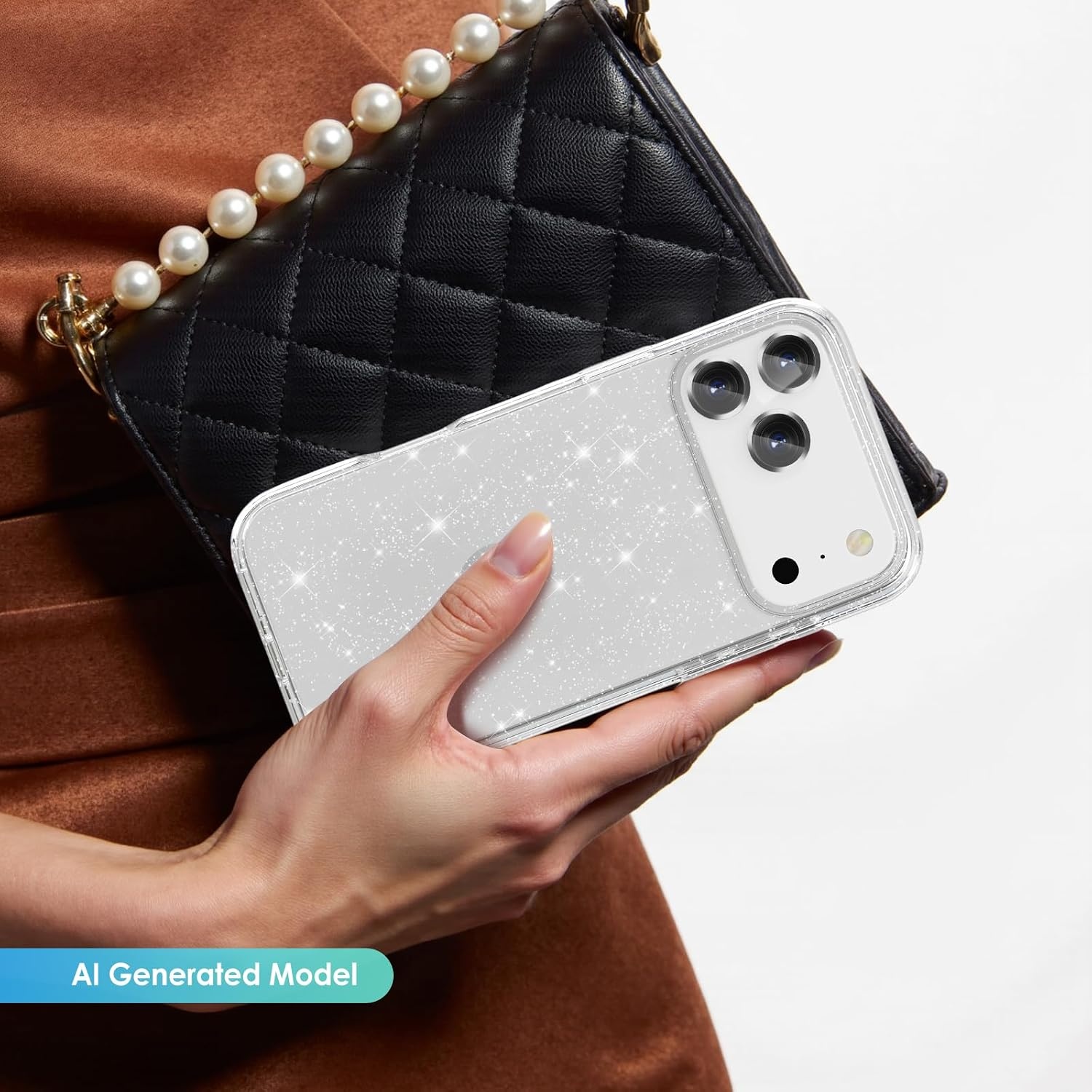 image:imageTENOC Phone Case Compatible with iPhone 17 Pro amp iPhone 18 Pro 63 InchClear Glitter