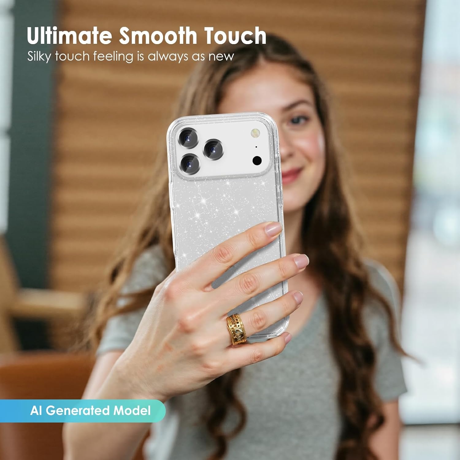 image:imageTENOC Phone Case Compatible with iPhone 17 Pro amp iPhone 18 Pro 63 InchClear Glitter