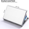 TENOC Business Card Case 1 Pack, Premium Aluminum Metal Credit Card Holder for Men & Women, Slim Hard Shell Wallet with 6 Accordion Slots for ID, Cash & Travel, RFID Blocking (Brushed Silver)