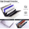 TENOC Business Card Case 1 Pack, Premium Aluminum Metal Credit Card Holder for Men & Women, Slim Hard Shell Wallet with 6 Accordion Slots for ID, Cash & Travel, RFID Blocking (Brushed Silver)