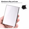 TENOC Business Card Case 1 Pack, Premium Aluminum Metal Credit Card Holder for Men & Women, Slim Hard Shell Wallet with 6 Accordion Slots for ID, Cash & Travel, RFID Blocking (Brushed Silver)