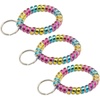 TENOC Spiral Coil Keychain, Anti-lost Key Chain Holder Lanyard Cord for Sauna Outdoor Sports and Gym Pool(Rainbow-s1)