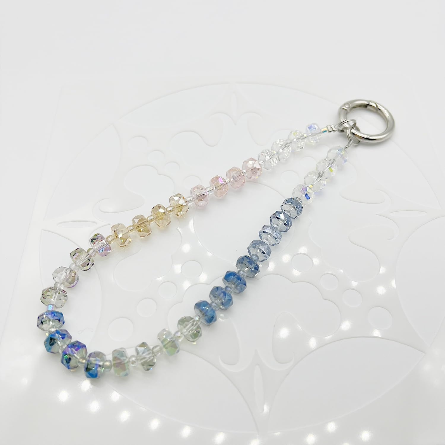 image:imageTENOC Beaded Phone Wrist Strap BurgundyCmulticolour