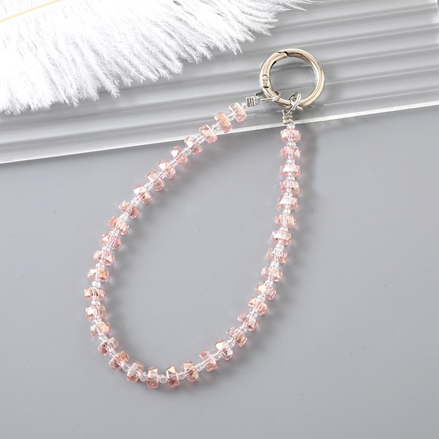 image:imageTENOC Beaded Phone Wrist Strap BurgundyCpink