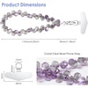 TENOC Beaded Phone Wrist Strap, Burgundy(A-iridescent Tanzanite Blue Violet)