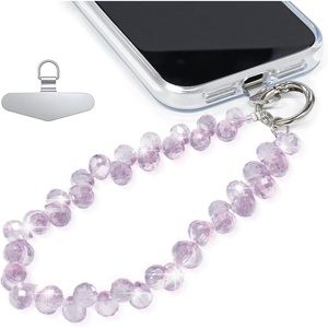 TENOC Beaded Phone Wrist Strap, Burgundy(A-lavender)