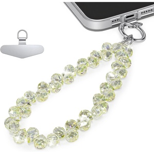 TENOC Beaded Phone Wrist Strap, Burgundy(A-light Yellow)