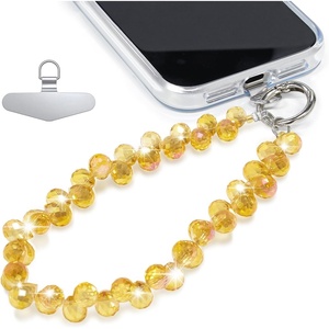 TENOC Beaded Phone Wrist Strap, Burgundy(A-marigold)