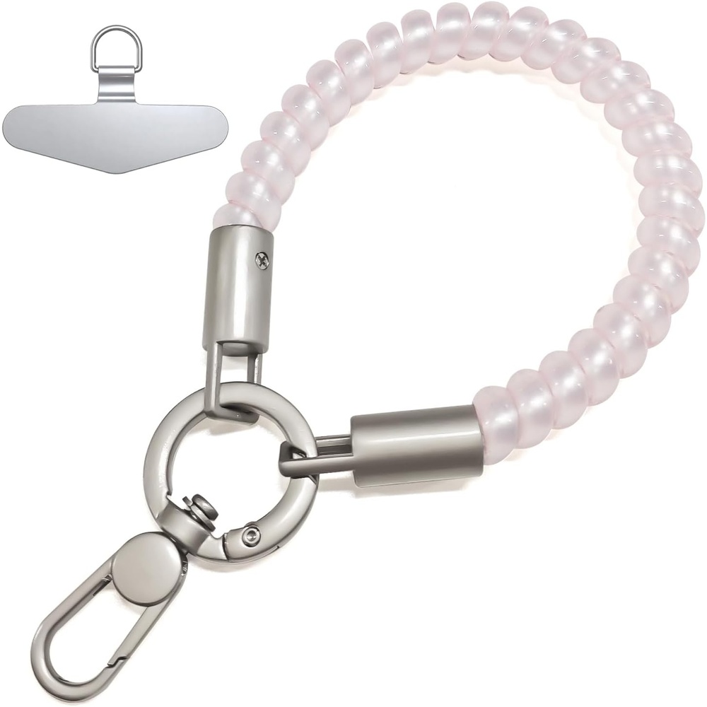 image:imageSpiral Wrist Strap Phone Lanyard with Tether TabPink