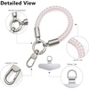 Spiral Wrist Strap, Phone Lanyard with Tether Tab(Pink)