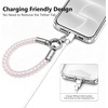 Spiral Wrist Strap, Phone Lanyard with Tether Tab(Pink)