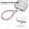 Spiral Wrist Strap, Phone Lanyard with Tether Tab(Rainbow)