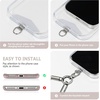 Spiral Wrist Strap, Phone Lanyard with Tether Tab(White)