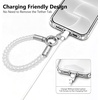 Spiral Wrist Strap, Phone Lanyard with Tether Tab(White)
