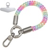 Spiral Wrist Strap, Phone Lanyard with Tether Tab(Rainbow)