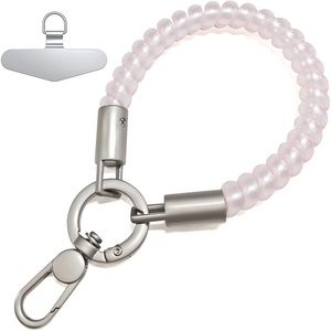Spiral Wrist Strap, Phone Lanyard with Tether Tab(Pink)